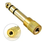 Gold 1/8 3.5mm Female To 6.5mm 1/4 Male Headphone Stereo Audio Jack Adapter Plug