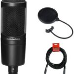 mic Audio-Technical AT2020 , pop filter and cable xlr