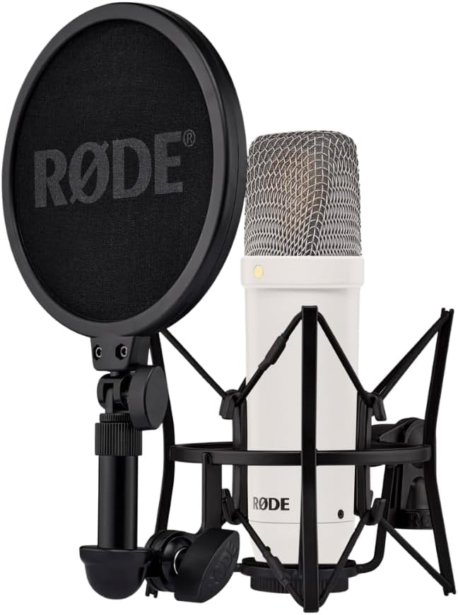 51z94xoS-VL._AC_SL1000_-1.jpg RØDE NT1 Signature White مايكروفون استوديو كلاسيكي بتقنية حديثة - الصورة 1