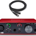 واجهة صوت USB سكارليت سولو جيل ثالث بمدخلين ومخرجين بكابل ميكروفون