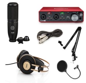 AKG P120, AKG k92, focusrite 2i2, filter, Stand