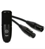 AKG P120 Large-diaphragm Condenser Microphone Bundle with Hosa HMIC-010 Pro Microphone Cable